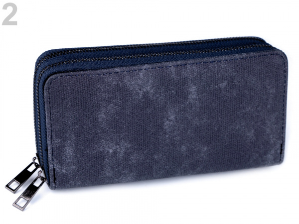 Dámská peněženka dvojitá, semiš batika 10x19 cm