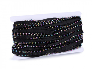 Prýmek / paspulka s broušenými korálky šíře 15 mm