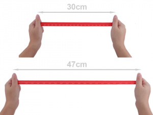 Lemovací pruženka půlená / lampas šíře 15 mm srdce