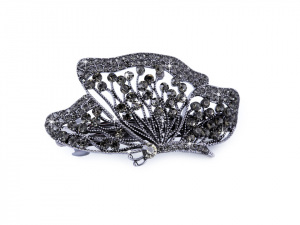 Francouzská spona do vlasů s broušenými kamínky motýl