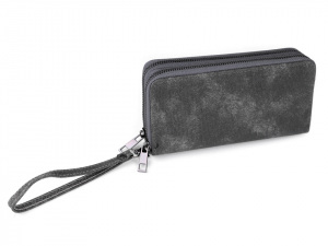 Dámská peněženka dvojitá, semiš batika 10x19 cm