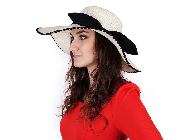 Dámský klobouk / slamák s mašlí