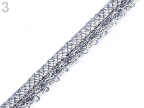 Prýmek / paspulka s kroucenou šňůrou šíře 14 mm