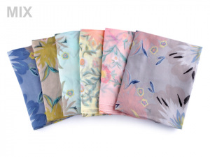 Šátek / šála květy 85x185 cm