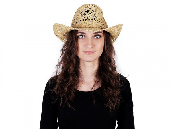 Kovbojský klobouk / slamák k dozdobení