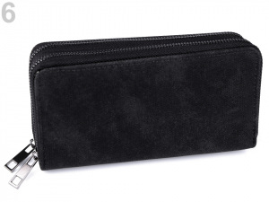 Dámská peněženka dvojitá, semiš batika 10x19 cm