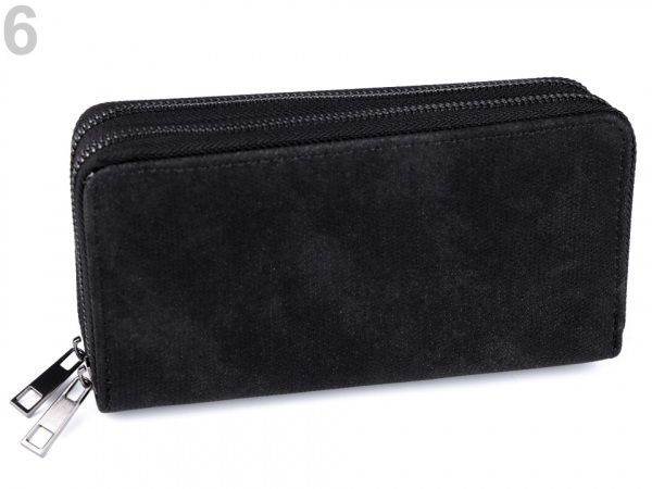 Dámská peněženka dvojitá, semiš batika 10x19 cm