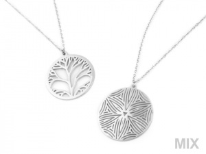 Náhrdelník z nerezové oceli mandala, strom života