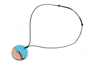 Náhrdelník ze dřeva a pryskyřice