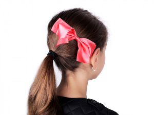 Spona do vlasů velká saténová mašle