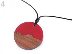 Náhrdelník ze dřeva a pryskyřice
