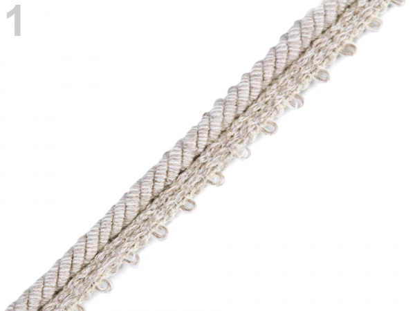 Prýmek / paspulka s kroucenou šňůrou šíře 14 mm