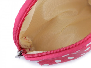 Kosmetická taška průhledná, proužkovaná a puntíkovaná, sada 3 ks