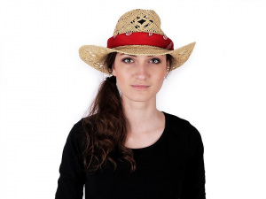 Kovbojský klobouk / slamák k dozdobení