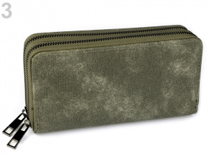 Dámská peněženka dvojitá, semiš batika 10x19 cm