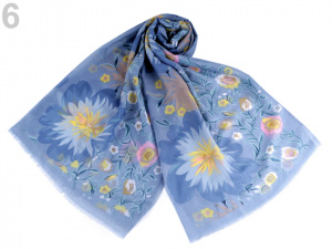 Šátek / šála květy 85x185 cm