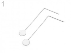 Náušnice z nerezové oceli kolečka s řetízkem