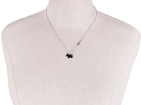 Náhrdelník z nerezové oceli pes / Paříž