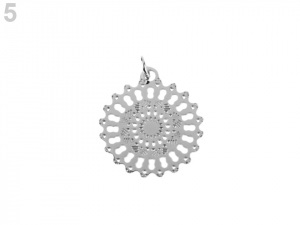 Přívěsek z nerezové oceli se spojovacím kroužkem - list, křídlo, mandala