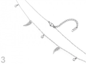 Náhrdelník z nerezové oceli s přívěsky - hvězda, srdce, křídla