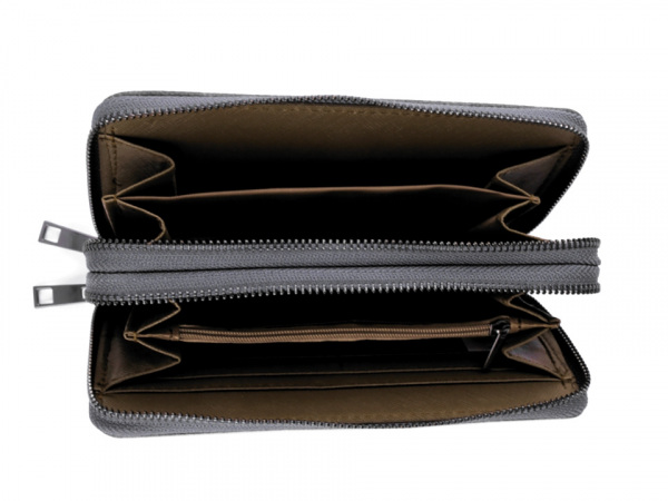 Dámská peněženka dvojitá, semiš batika 10x19 cm