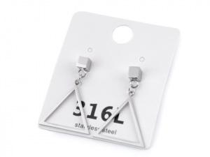 Náušnice z nerezové oceli trojúhelníky