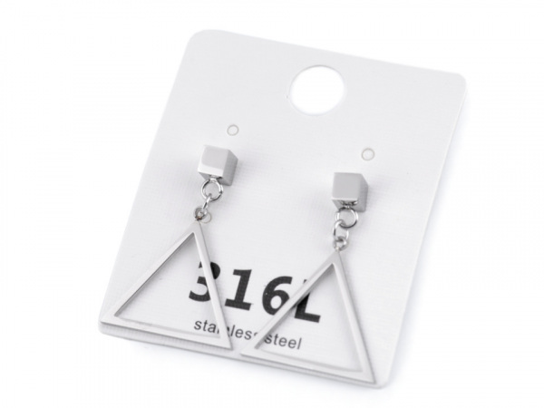 Náušnice z nerezové oceli trojúhelníky