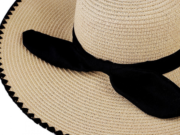 Dámský klobouk / slamák s mašlí