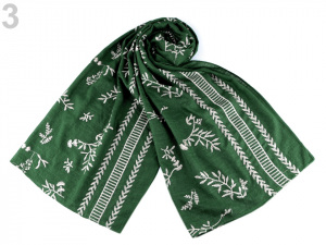 Šála vyšívané větvičky folklor 70x170 cm