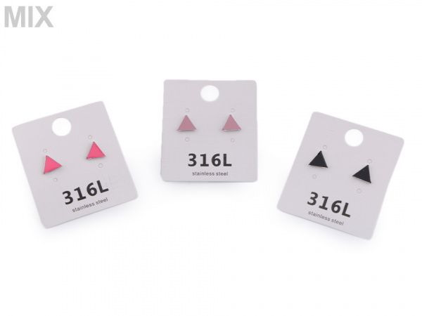 Náušnice z nerezové oceli trojúhelník