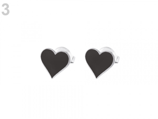 Náušnice z nerezové oceli srdce