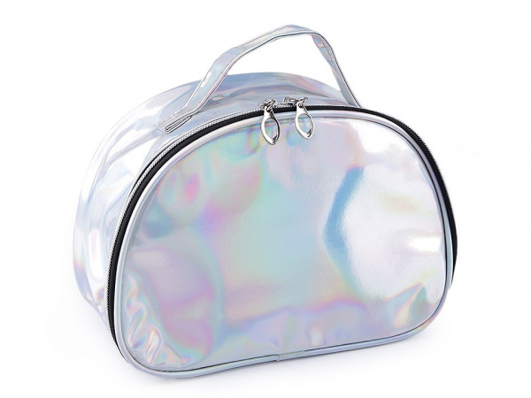 Holografická kosmetická taška / kufřík 17x23 cm 2. jakost
