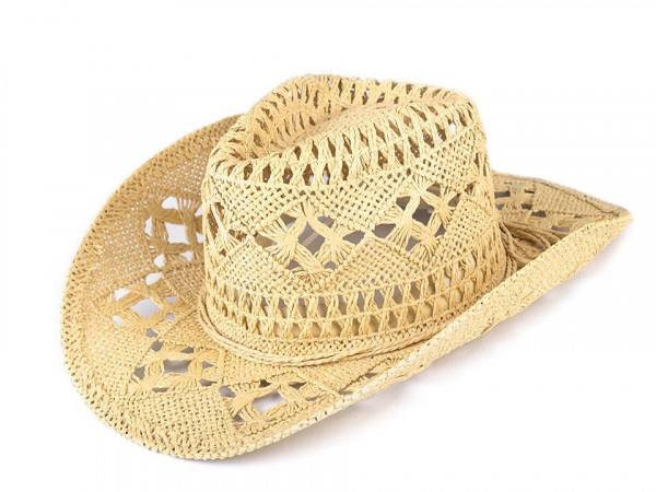 Kovbojský klobouk / slamák k dozdobení