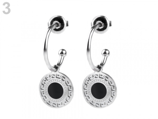 Náušnice z nerezové oceli mandala