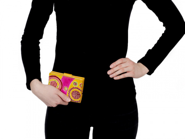 Dámská peněženka kožená 9,5x12 cm