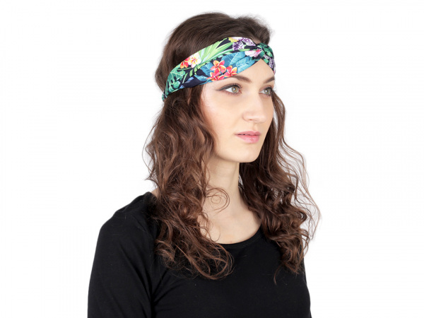 Látková čelenka pin up překřížená