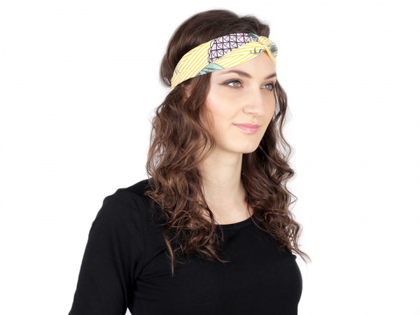 Látková čelenka pin-up překřížená