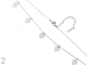 Náhrdelník z nerezové oceli s přívěsky - hvězda, srdce, křídla