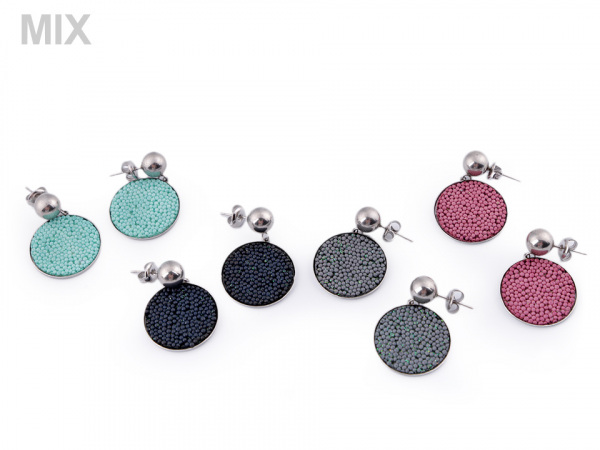 Náušnice z nerezové oceli placky menší