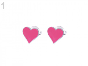Náušnice z nerezové oceli srdce