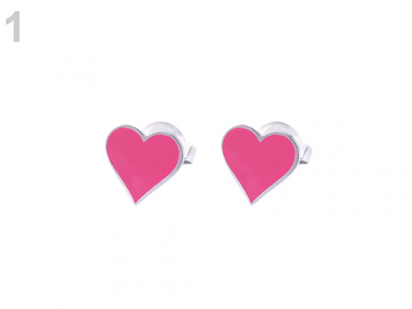 Náušnice z nerezové oceli srdce