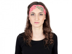 Látková čelenka pin-up překřížená