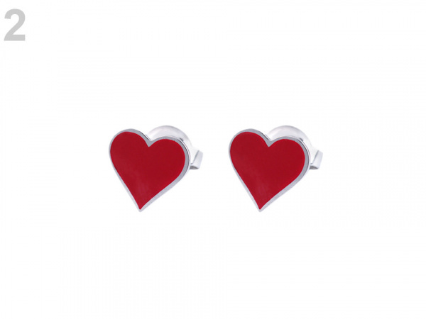 Náušnice z nerezové oceli srdce