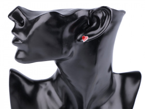 Náušnice z nerezové oceli srdce