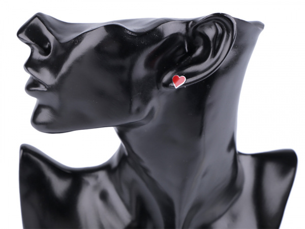 Náušnice z nerezové oceli srdce