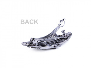 Francouzská spona do vlasů s broušenými kamínky motýl