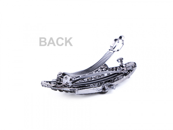 Francouzská spona do vlasů s broušenými kamínky motýl