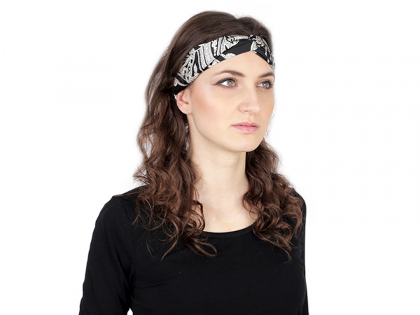 Látková čelenka pin up překřížená