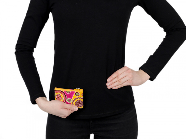 Peněženka / klíčenka kožená 7x10 cm