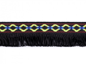 Prýmek indiánský s dvojitými třásněmi šíře 30 mm